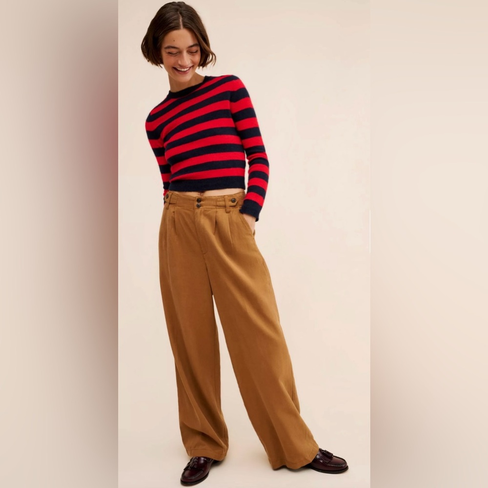 Madewell Women’s Brown Harlow Wide Leg Trousers Size 6